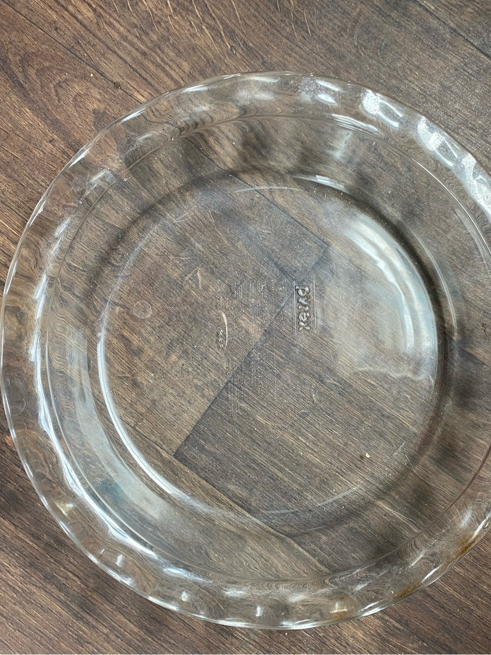 Pyrex Transparent Glass Pie Plate